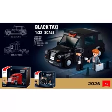 Конструктор SLUBAN M38-B1526 міська серія, машина-таксі, 14см, 1:35, фігурки, 185дет, в коробці, 22-19-6см