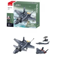 Конструктор SLUBAN M38-B1556 літак, винищувач, 29,1см, 1:55, фігурка, 169дет, в кор-ці, 28,5-23,5-5,5см Конструктор SLUBAN M38-B1556 літак, винищувач, 29,1см, 1:55, фігурка, 169дет, в кор-ці, 28,5-23,5-5,5см