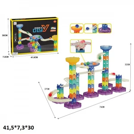 Конструктор YDX206 Marble Run трек з кульками 110дет.кор.41,5*7,3*30