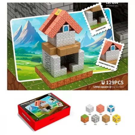 Магнитный конструктор BabyToys Z020A, 129 деталей