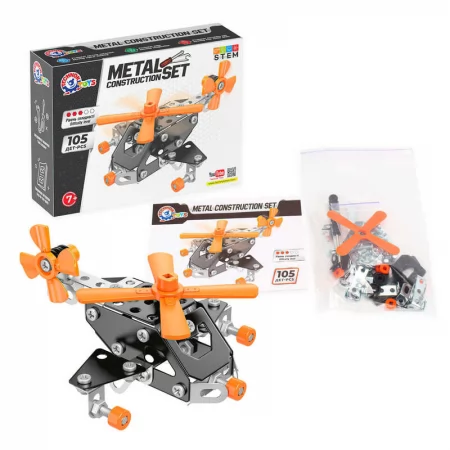  Конструктор металевий 0143 "Technok Toys", 105 елементів, викрутка та ключик, в коробці