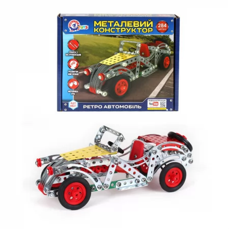 Конструктор металл "Ретро машина" 4821 "Technok Toys" 284 детали, в коробке