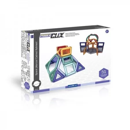 Магнитный конструктор Guidecraft PowerClix Explorer Series Архитектура, 52 детали G9472 Магнитный конструктор Guidecraft PowerClix Explorer Series Архитектура, 52 детали G9472