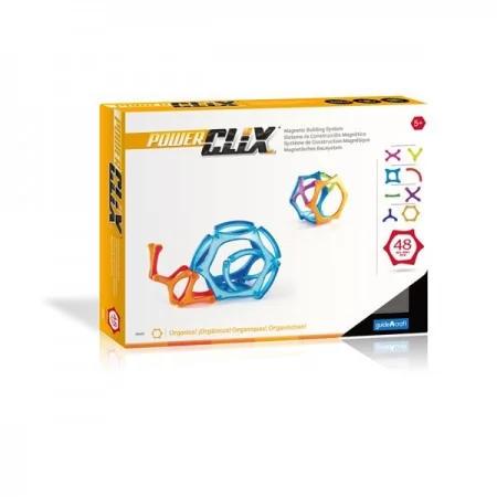 Магнітний конструктор Guidecraft PowerClix Organics, 48 деталей G9431 Магнітний конструктор Guidecraft PowerClix Organics, 48 деталей G9431