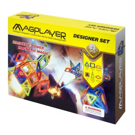 Магнитный конструктор MagPlayer 83 детали MPA-83 Магнитный конструктор MagPlayer 83 детали MPA-83