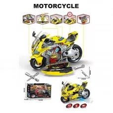 Конструктор мотоцикл BabyToys D 002-1 со звуком и светом