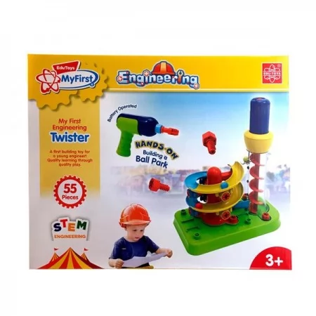 Набір для складання Edu-Toys Гірка-спіраль з інструментами 55 деталей JS022 Набір для складання Edu-Toys Гірка-спіраль з інструментами 55 деталей JS022