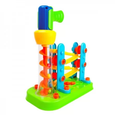 Набір для складання Edu-Toys Гірка-зигзаг з інструментами 54 деталі JS021