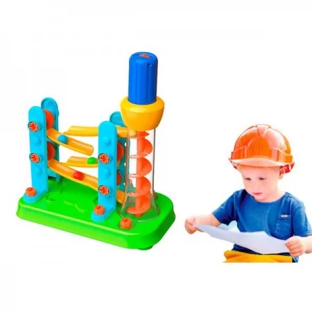 Набір для складання Edu-Toys Гірка-зигзаг з інструментами 54 деталі JS021