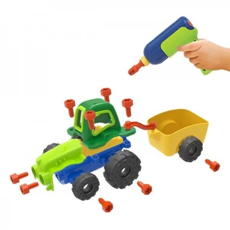 Набор для сборки Edu-Toys Трактор с инструментами 29 деталей JS030