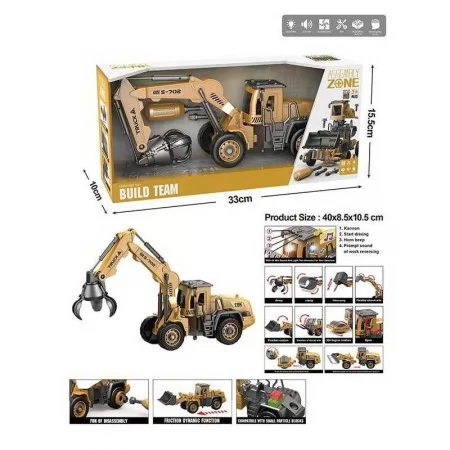 Конструктор спецтехніка BabyToys YW 9102 B зі звуком і світлом
