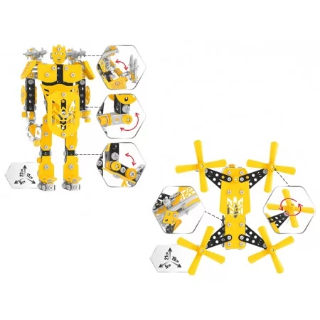 Конструктор металевий Construction Set Robot-Drone, 570 деталей, Технок 0136