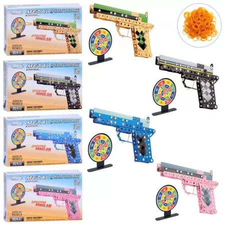Металлический конструктор BabyToys 621 с пистолетом и мишенью