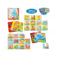 Мозаика кнопочная SK 0003 AB, 26 см, с картами для сборки, Limo Toy