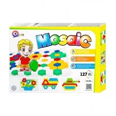  Мозаїка №3 0908 "Technok Toys", 127 елементів, розмір деталі - 4 см, ігрове поле, в коробці