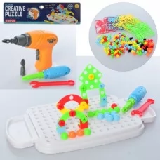 Мозаика BabyToys 616-15 на шурупах с шуруповертом 201 деталь