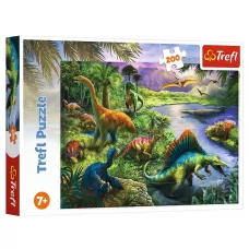 Пазл Trefl Хищные динозавры, 200 деталей 13281