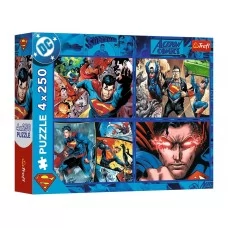 Пазлы Trefl DC Comics Смелость Супермена, 4 х 250 элементов 13340