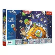 Пазлы Trefl UFT Treflik Family Трефлик в космосе, 100 элементов 16542
