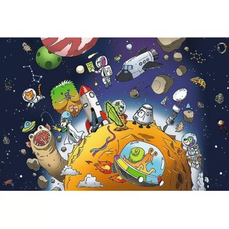 Пазлы Trefl UFT Treflik Family Трефлик в космосе, 100 элементов 16542