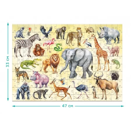 Монтессорі пазл Тварини Сафарі, 200 елементів, DoDo 300637