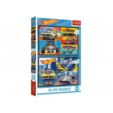 Пазлы 2 в 1 Trefl Hot Wheels Игрушки, 2х70 элементов 34442