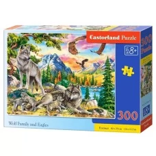 Пазлы Семья волков и орлы, 300 элементов, Castorland B-030514