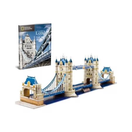 3D пазл конструктор Tower Bridge National Geographic, 298 см, об'ємна модель, Cubic Fun DS0978h