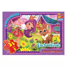Пазли картонні Enchantimals, 35 елементів, G-Toys EA211