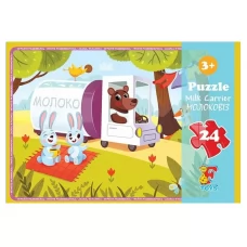 Пазлы картонные Молоковиз, 24 элемента, G-Toys FA04