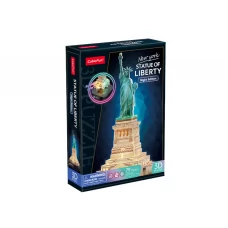Трехмерная головоломка-конструктор с LED подсветкой Статуя Свободы, Cubic Fun L536h