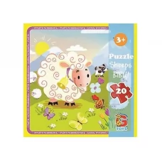Пазлы картонные Овцы, 20 элементов, G-Toys LA06
