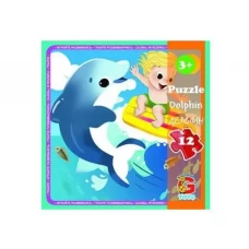 Пазлы картонные Дельфин, 12 элементов, G-Toys LO3