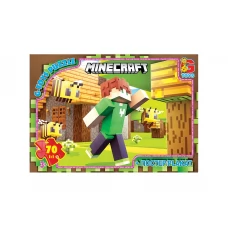 Пазлы картонные Minecraft, 70 элементов, G-Toys MC800