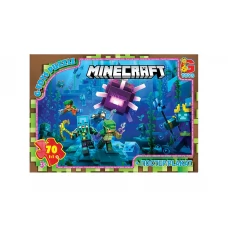 Пазлы картонные Minecraft, 70 элементов, G-Toys MC802