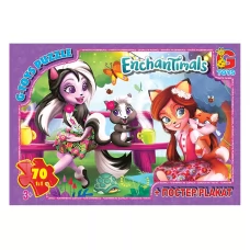 Пазли картонні Enchantimals, 70 елементів, G-Toys EA214