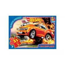 Пазлы картонные Hot Wheels, 35 элементов, G-Toys FW701