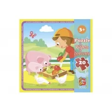 Пазлы картонные Ферма, 20 элементов, G-Toys