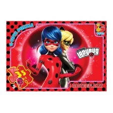 Пазлы картонные Леди Баг и супер Кот, 35 элементов, G-Toys LB1021