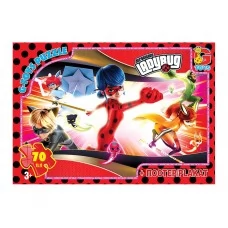 Пазлы картонные Леди Баг и супер Кот, 70 элементов, G-Toys LB1022
