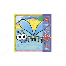 Пазлы картонные Стрекоза, 16 элементов, G-Toys