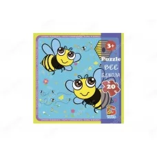 Пазлы картонные Пчёлы, 20 элементов, G-Toys