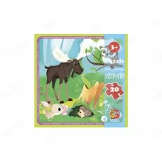 Пазлы картонные Зверюшки, 20 элементов, G-Toys
