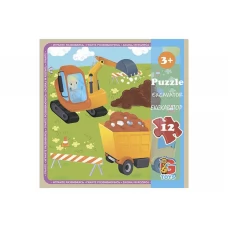 Пазли картонні Транспорт, 12 елементів, G-Toys