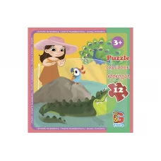 Пазли картонні Зоопарк, 12 елементів, G-Toys