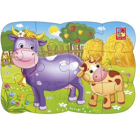 Пазли на магніті А5 Корова і теля, Vladi Toys VT3205-74 Пазли на магніті А5 Корова і теля, Vladi Toys VT3205-74