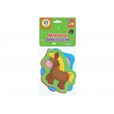Магнитные беби пазлы, Лошадка и поросенок, 3-4 элемента, Vladi Toys VT3208-09