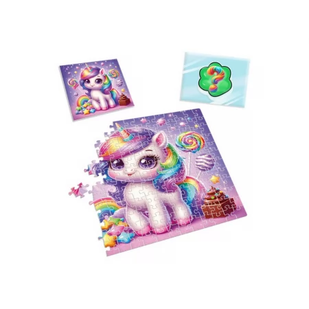 Игра развивающая пазлы и сквиш-сюрприз Единорожка2, Vladi Toys VT8030-02
