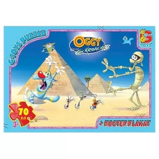 Пазлы картонные Огги и Кукарачи, 70 элементов, G-Toys OG03
