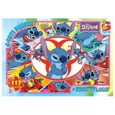 Пазлы картонные Stitch, 70 элементов, G-Toys SC617